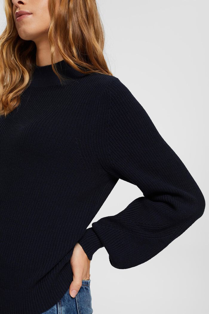 Strickpullover mit Stehkragen
