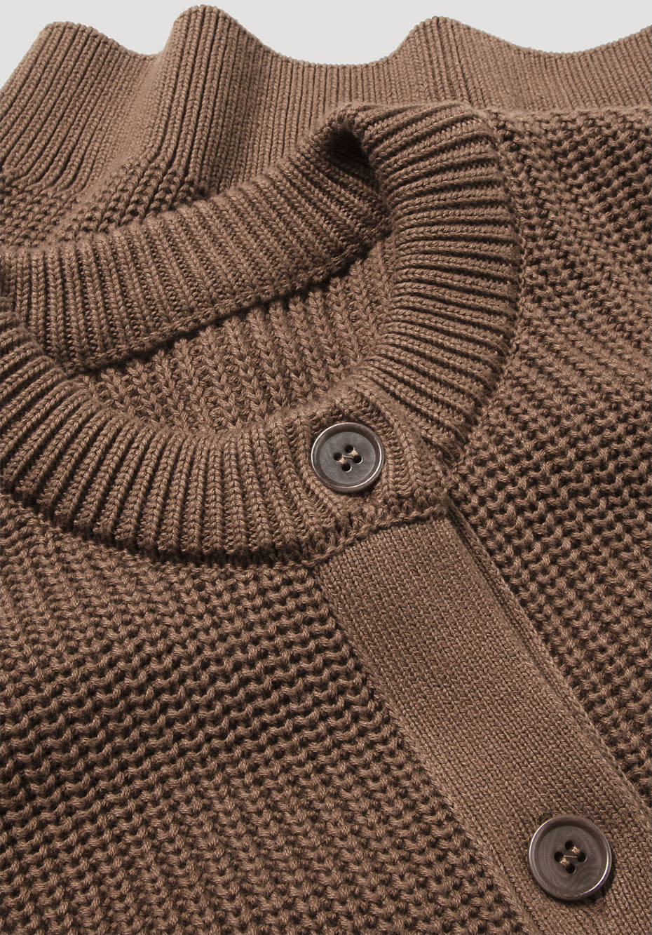 Rundhals-Cardigan aus reiner Bio-Baumwolle