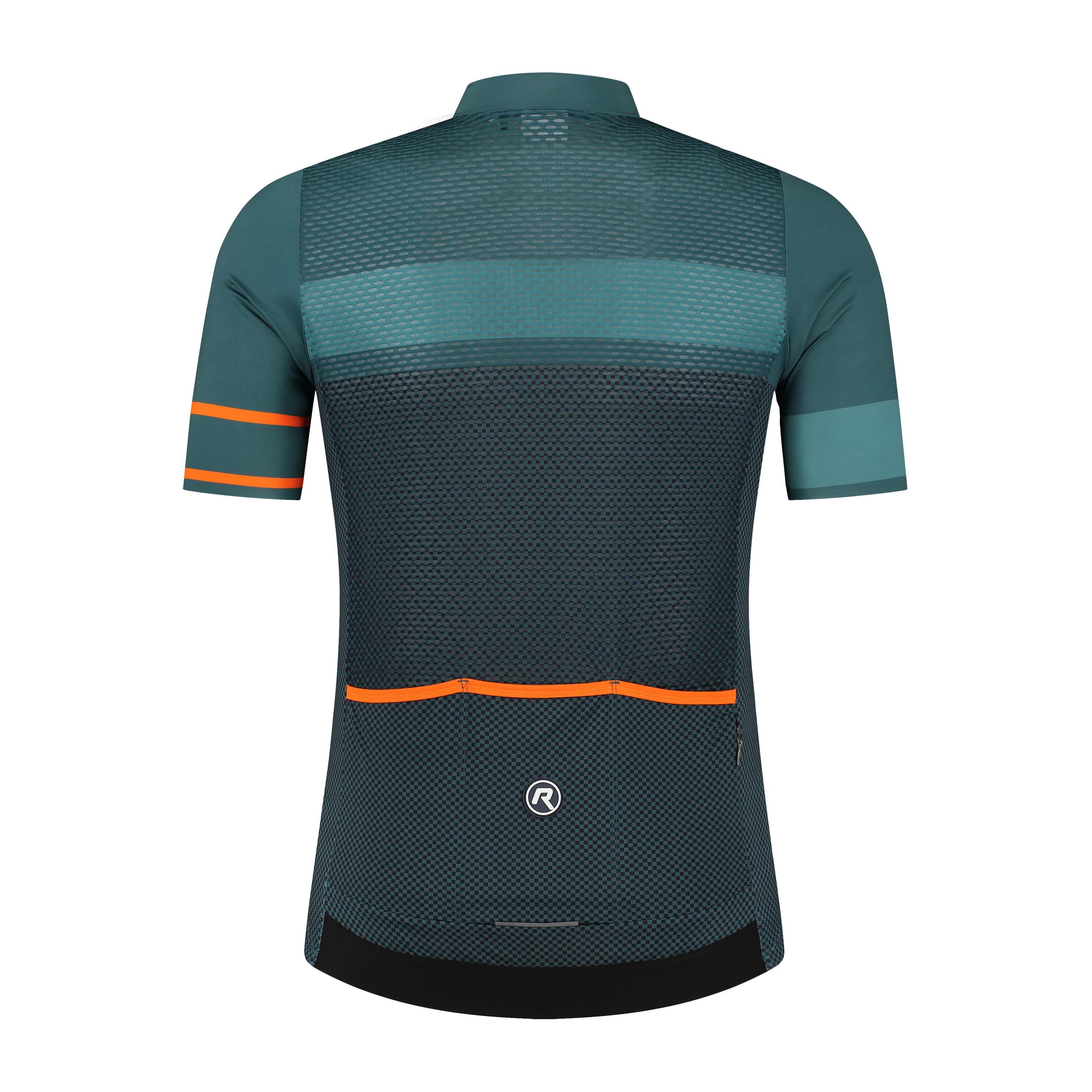 Rogelli Block Grün/Orange Herren Radtrikot Kurzarm