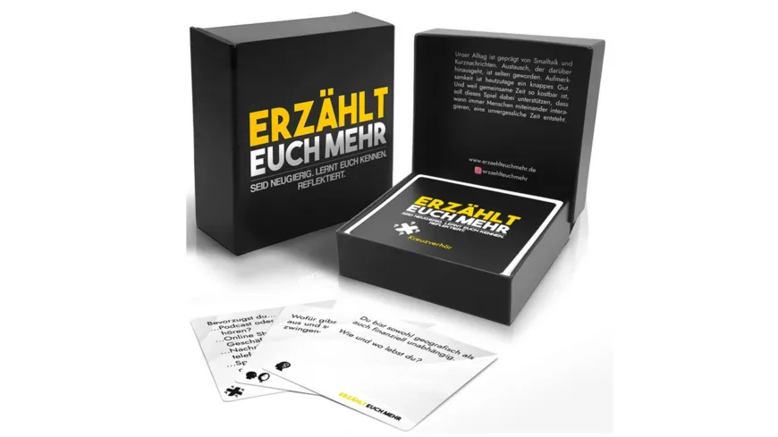 Simon & Jan - Erzählt euch mehr, Toolbox für Kommunikation, Kartenspiel für tiefsinnige Gespräche