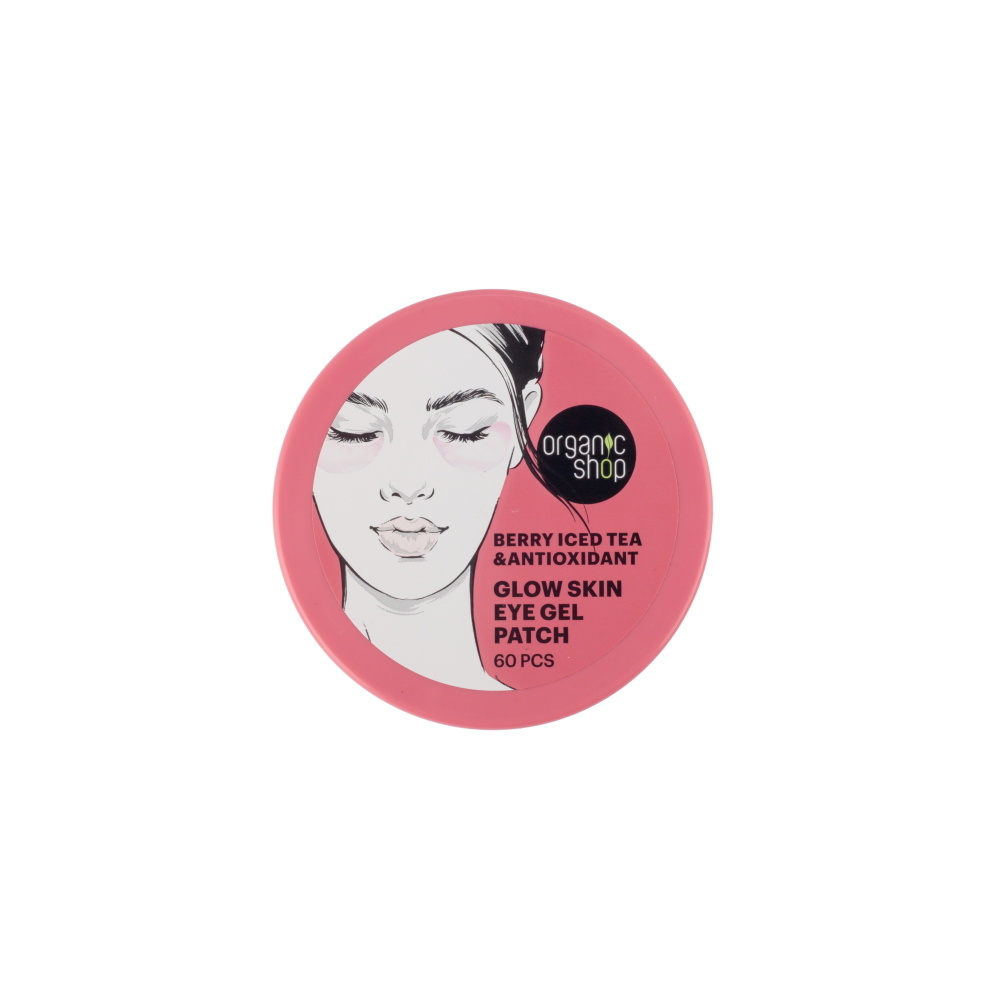 organic shop Patchs hydrogel yeux éclat au thé glacéframboise et antioxydants 60 patchs Soin du regard