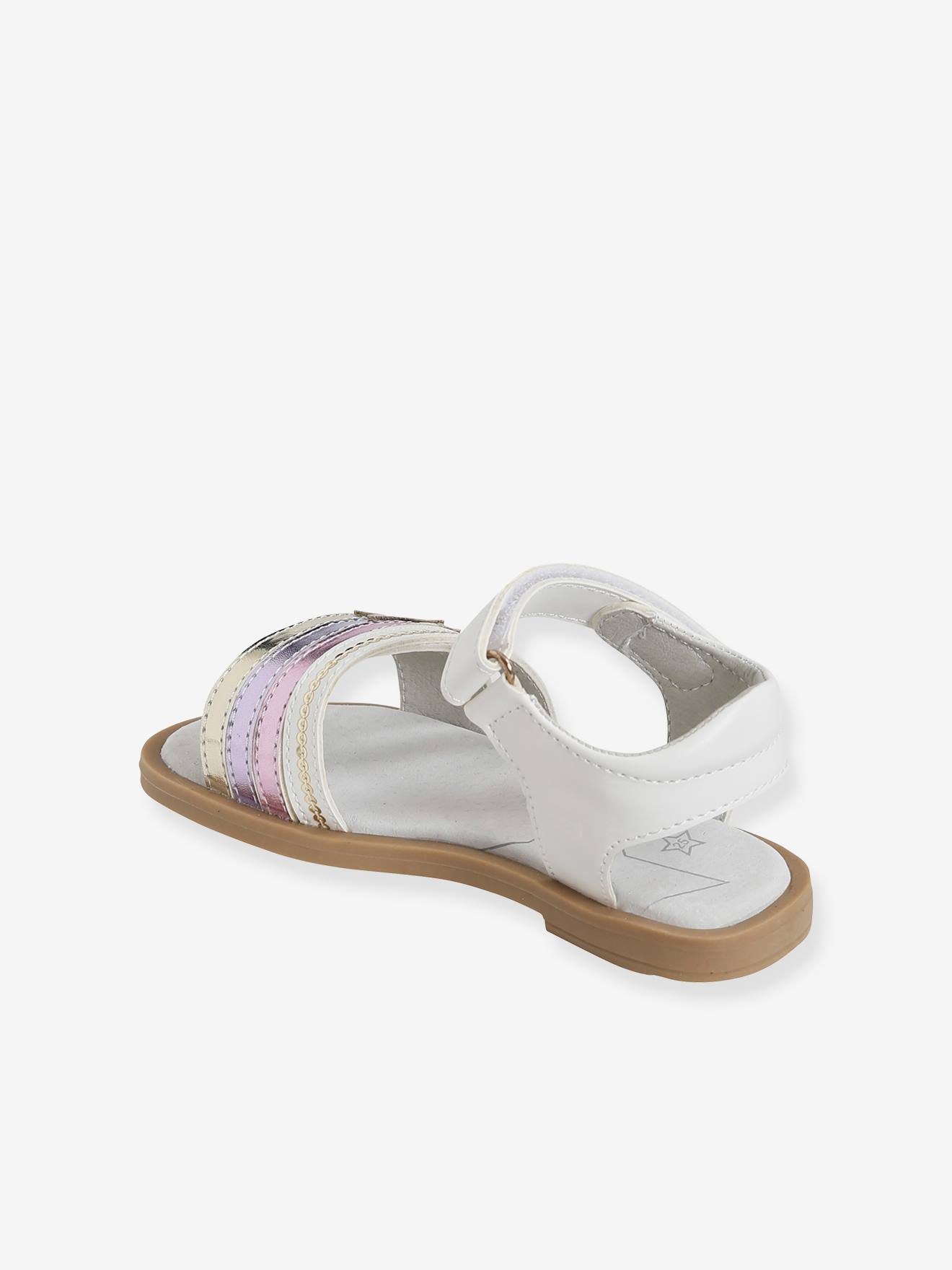 Sandales scratchées fille collection maternelle blanc