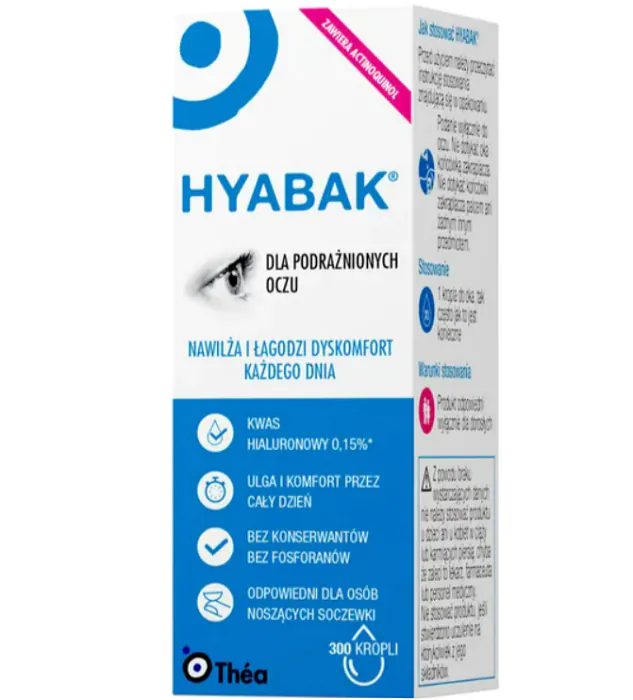 Hyabak, Hidratantne kapi za iritirane oči, bez konzervansa, 0,15% hijaluronske kiseline