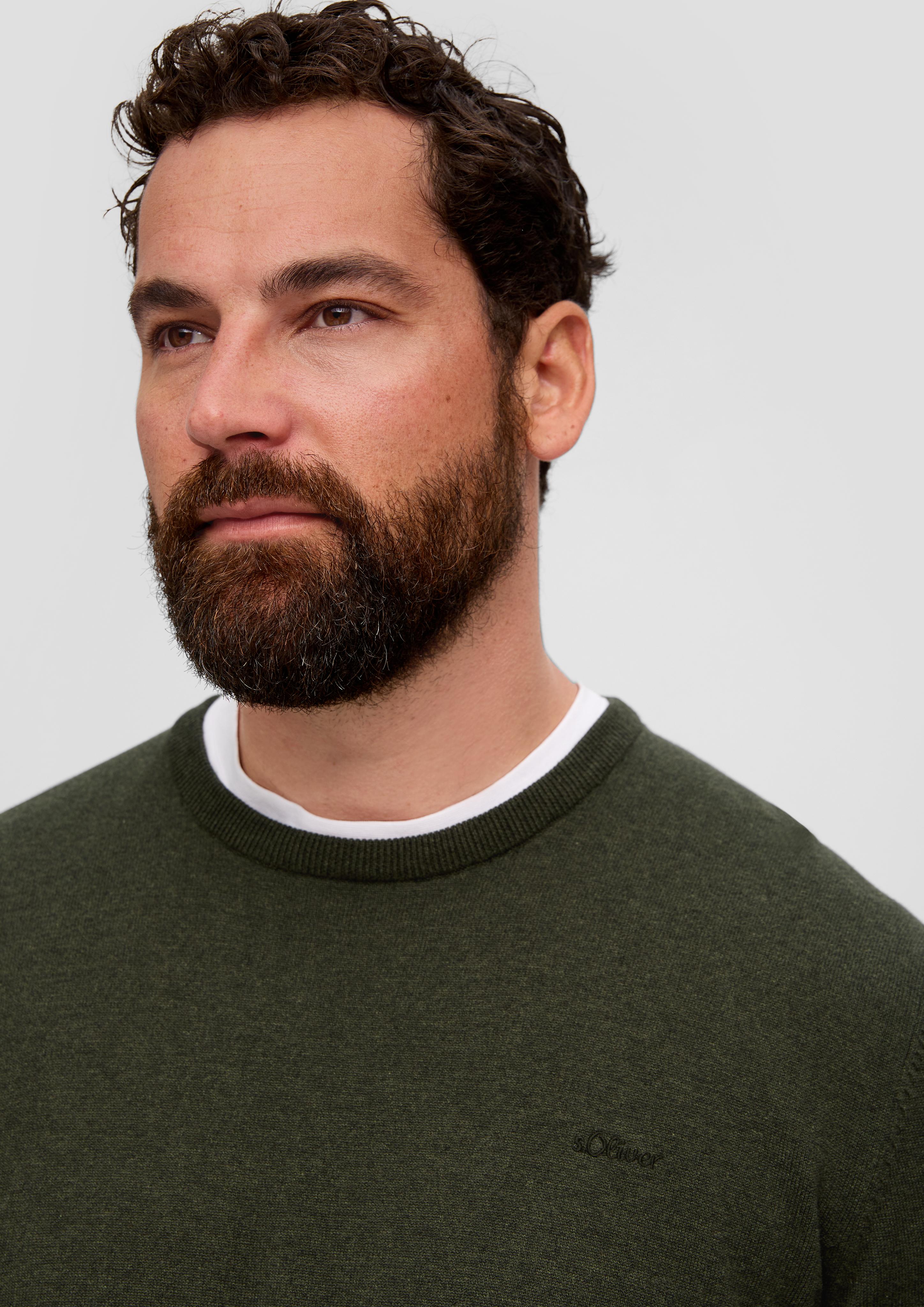 Strickpullover mit Logo-Stickerei  2148210-79W0