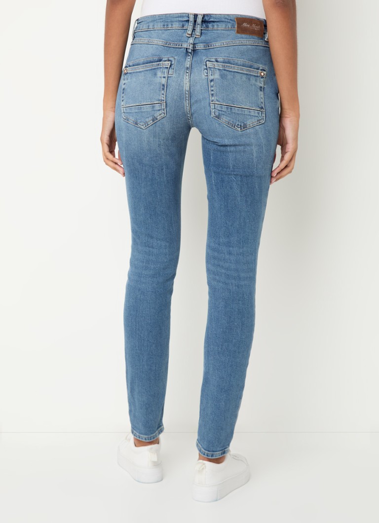 Jeans skinny a vita media Mos Mosh MM Naomi Mateos, lavaggio medio