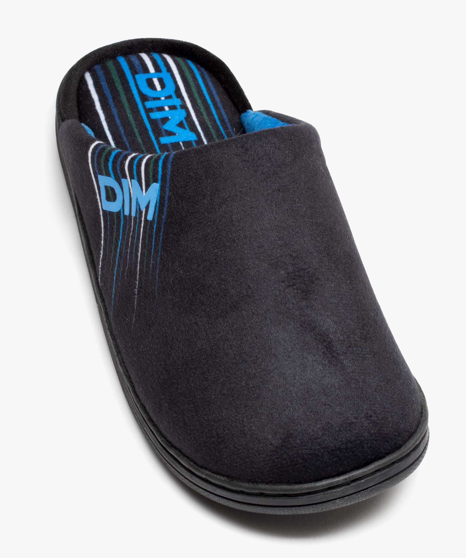 Chaussons homme mules tout confort en velours - DIM bleu | GEMO