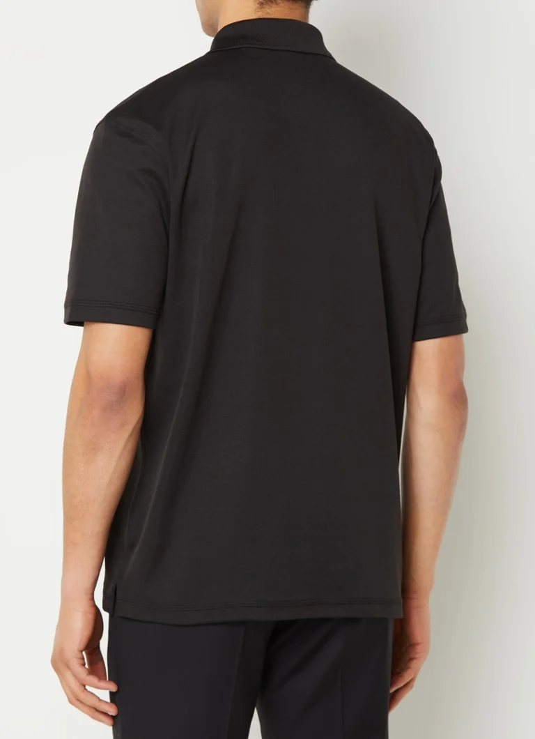 Polo HUGO BOSS Decolo de corte regular com logotipo