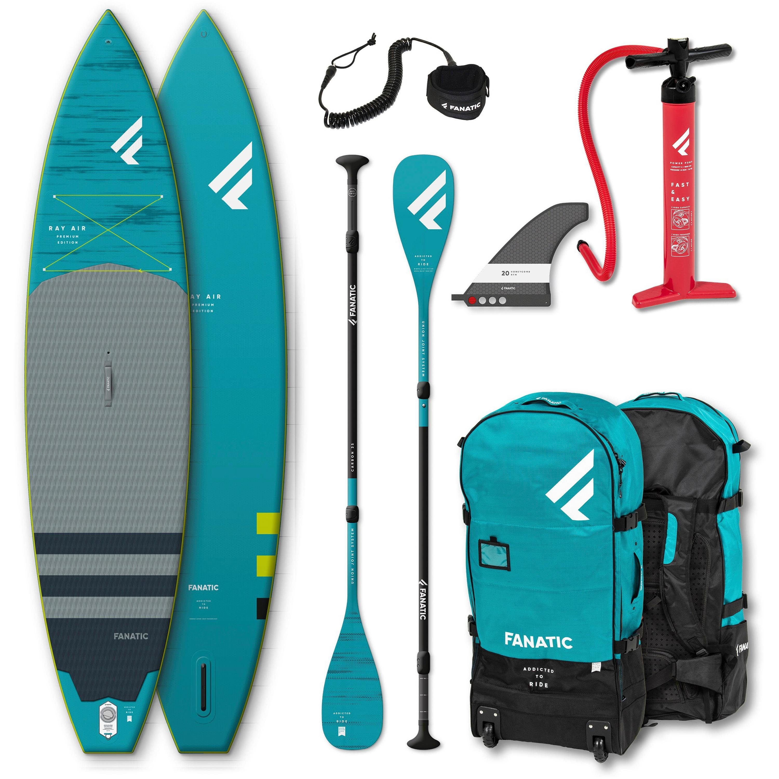 Fanatic SUP-Board iSUP Package Ray Air Premium 12'6