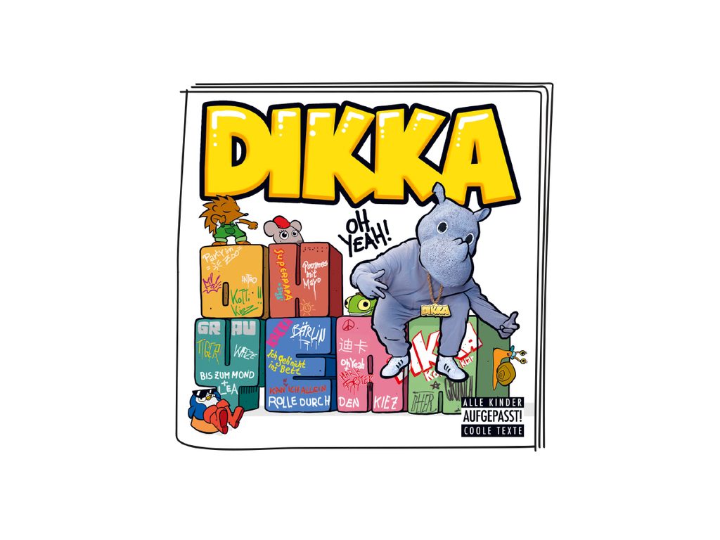 tonies Hörspielfigur Tonies-Dikka-Oh yeah, (1-St), Magnethaftend, handbemalt, integrierter NFC-Chip