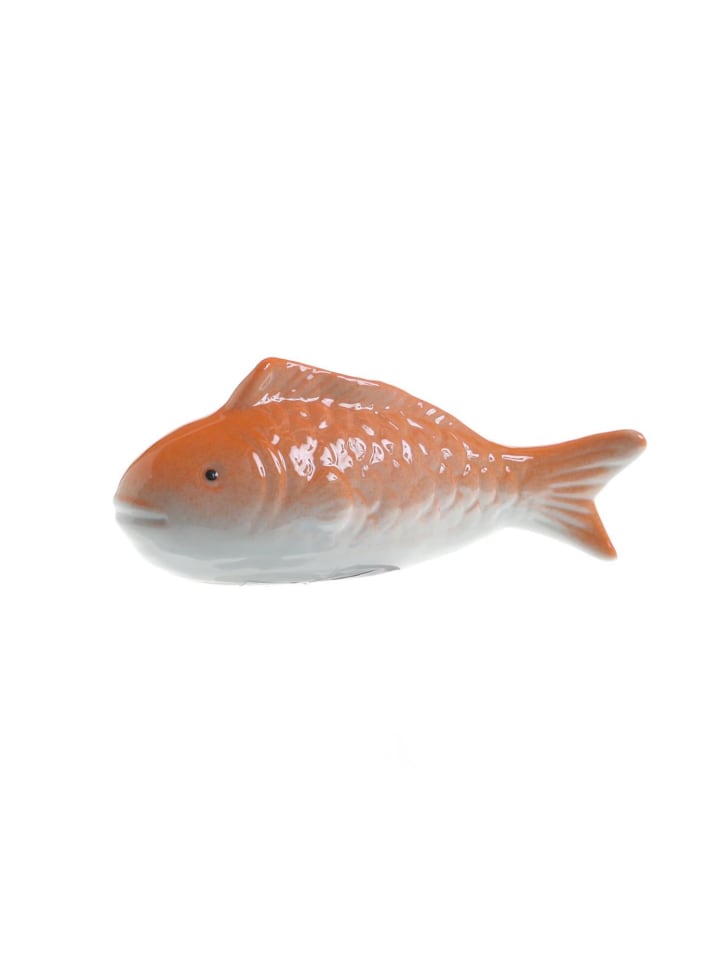 MARELIDA Teichdeko Fisch Dekofigur schwimmend Porzellan L: 15,5cm in orange günstig kaufen onesize