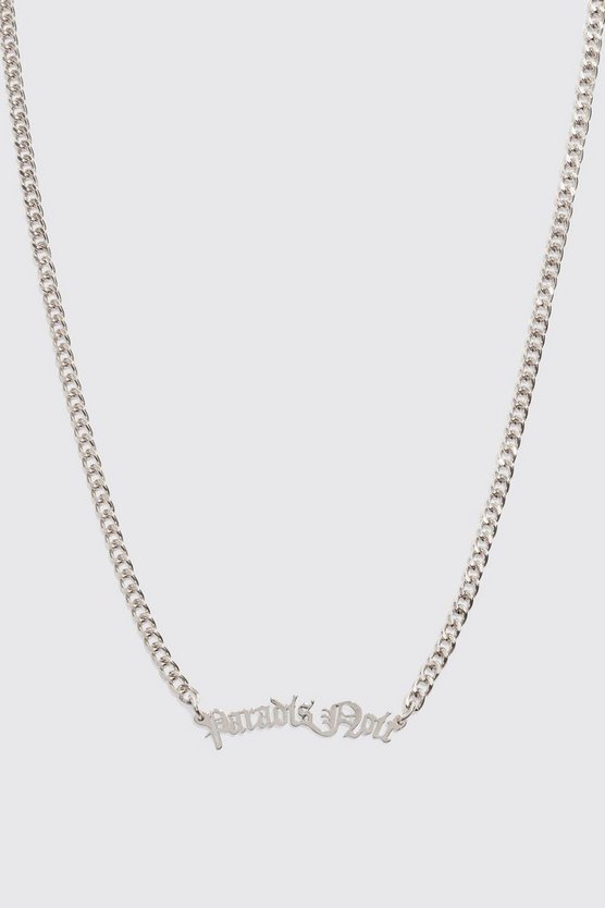 Paradise Noir Slogan Necklace