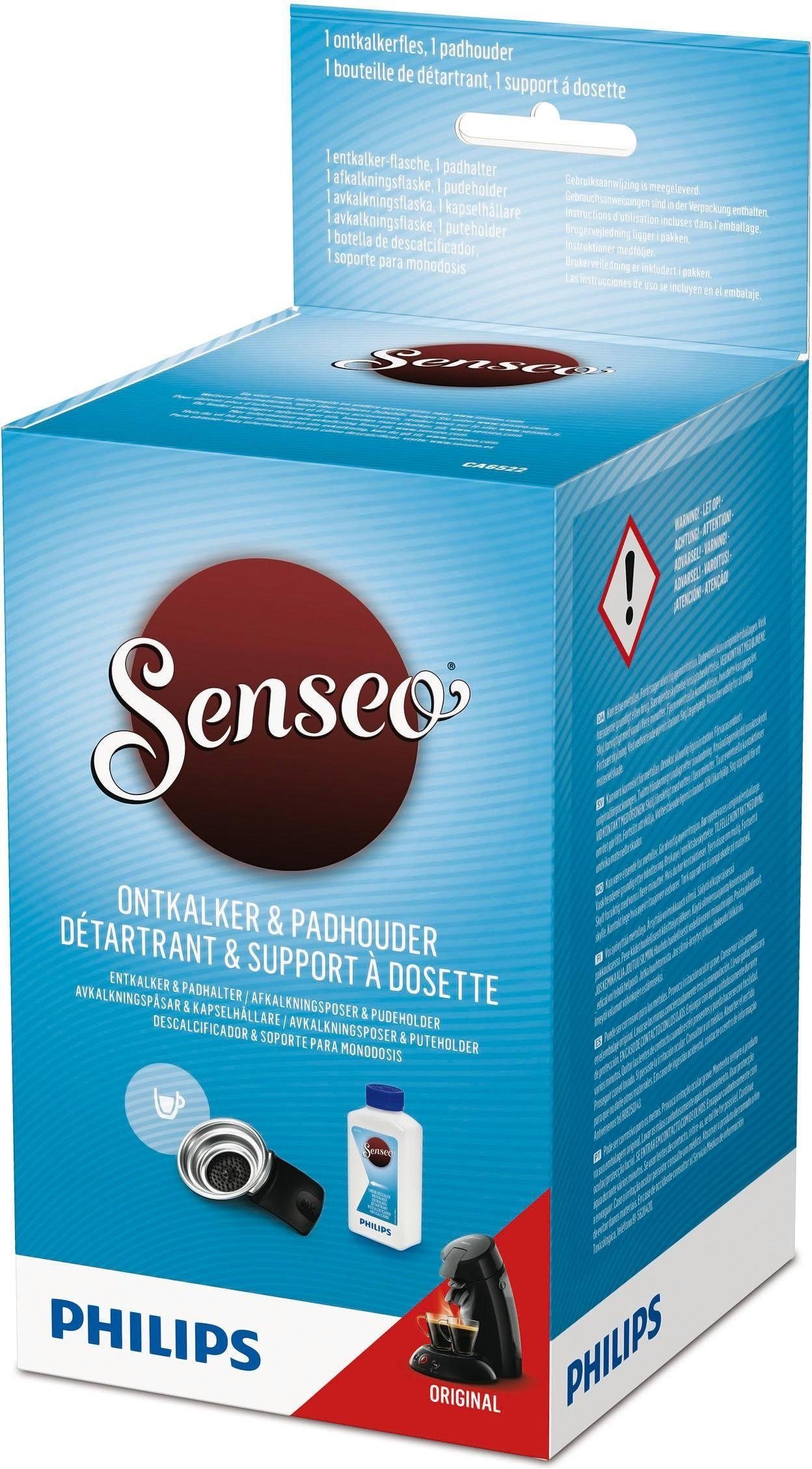 Philips Senseo Original CA6522/01 Pflegeset (Set, [2-St. Flüssigentkalker und Padhalter für eine Tasse)