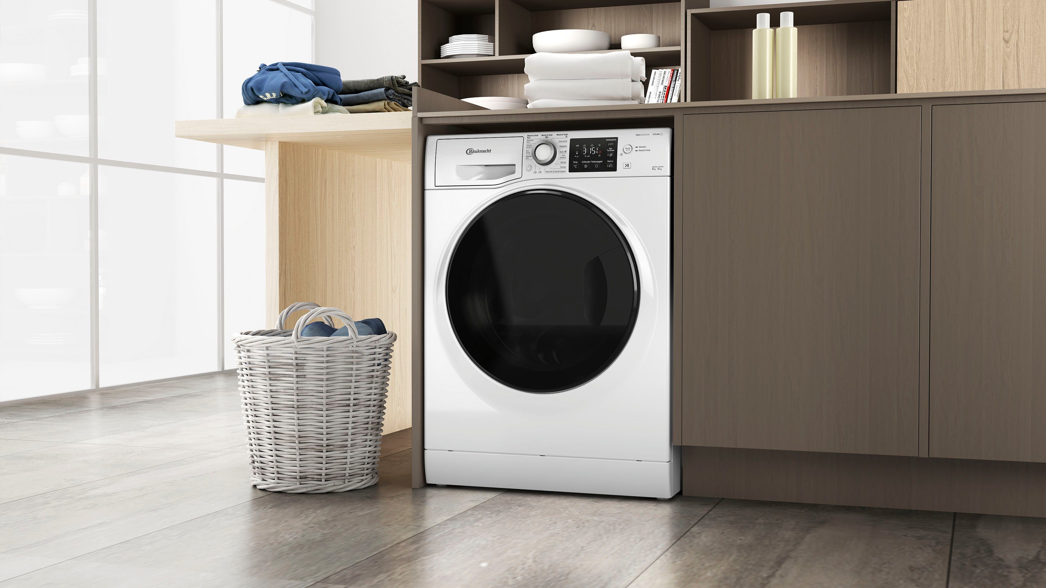 BAUKNECHT Waschtrockner WATK Sense 86S 41 N, 8 kg, 6 kg, 1400 U/min