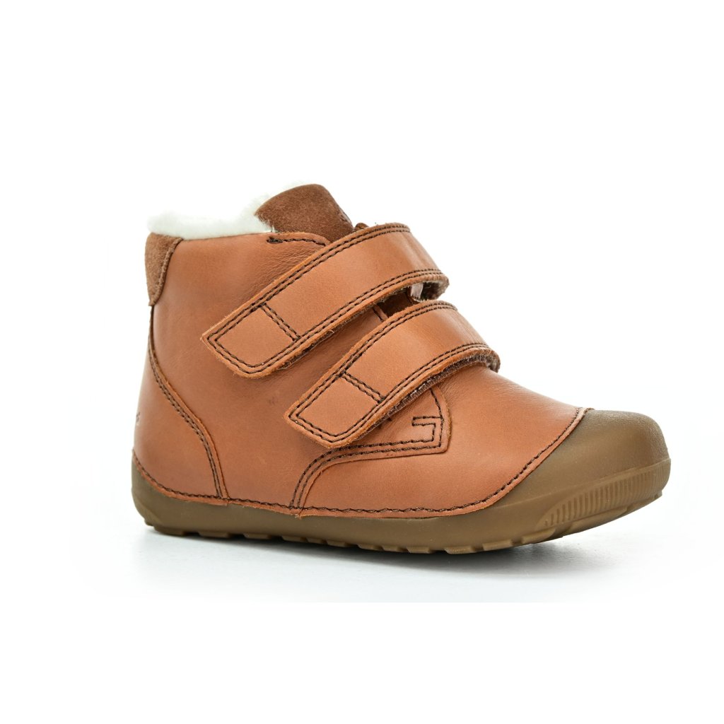 Bundgaard Petit Mid Winter Strap Cognac WS hellbraune Barfuß-Stiefeletten
