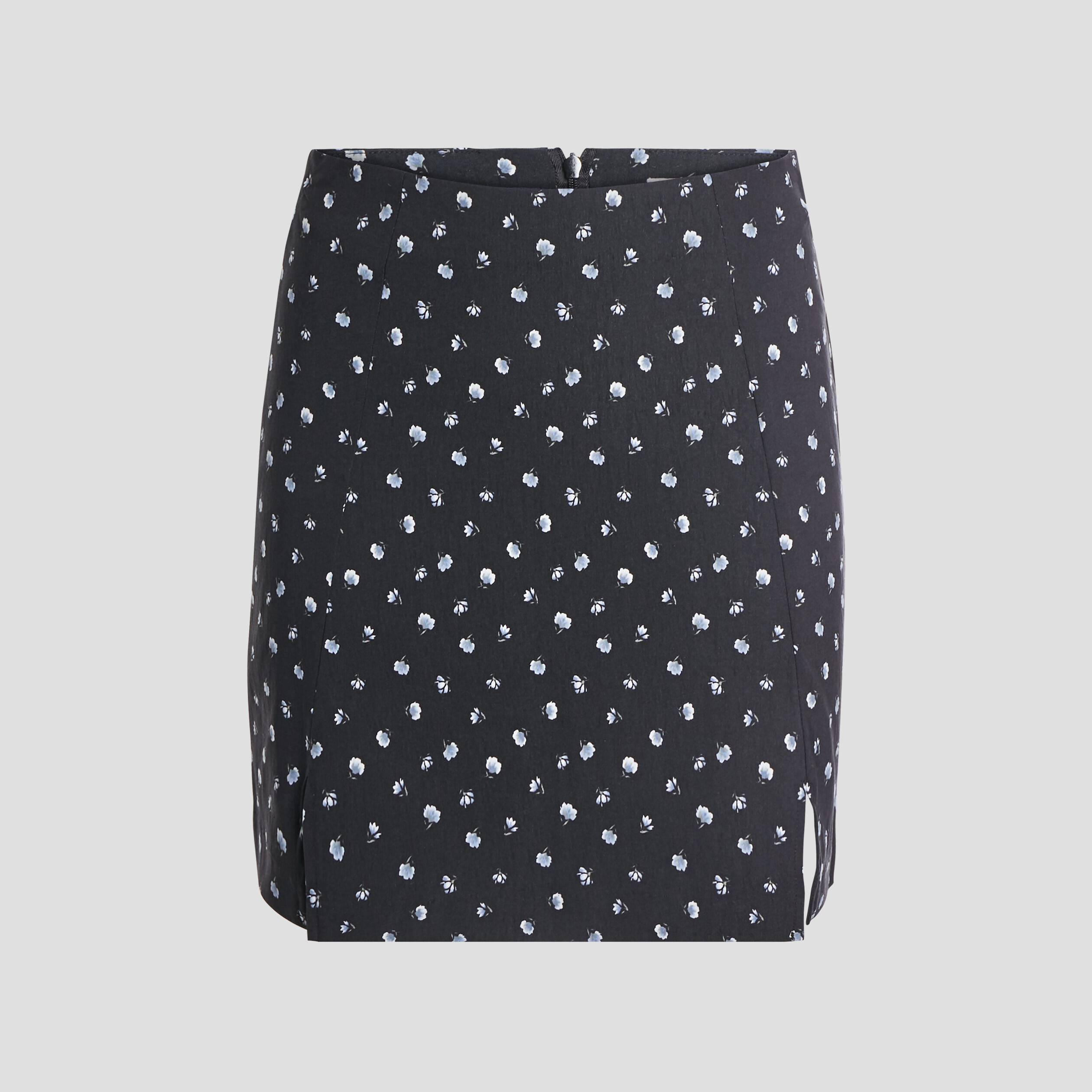 Jupe droite fendue noir femme | La Halle