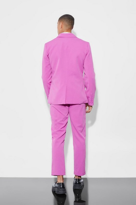 Slim-Fit Anzughose in Knitteroptik