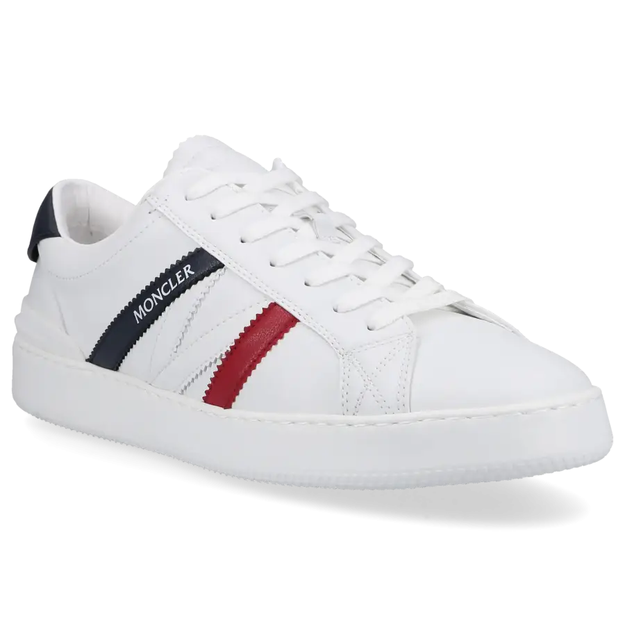 Moncler - Sneaker low MONACO M Kalbsleder - weiß