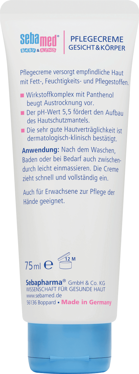 Baby & Kind Pflegecreme Gesicht & Körper, 75 ml