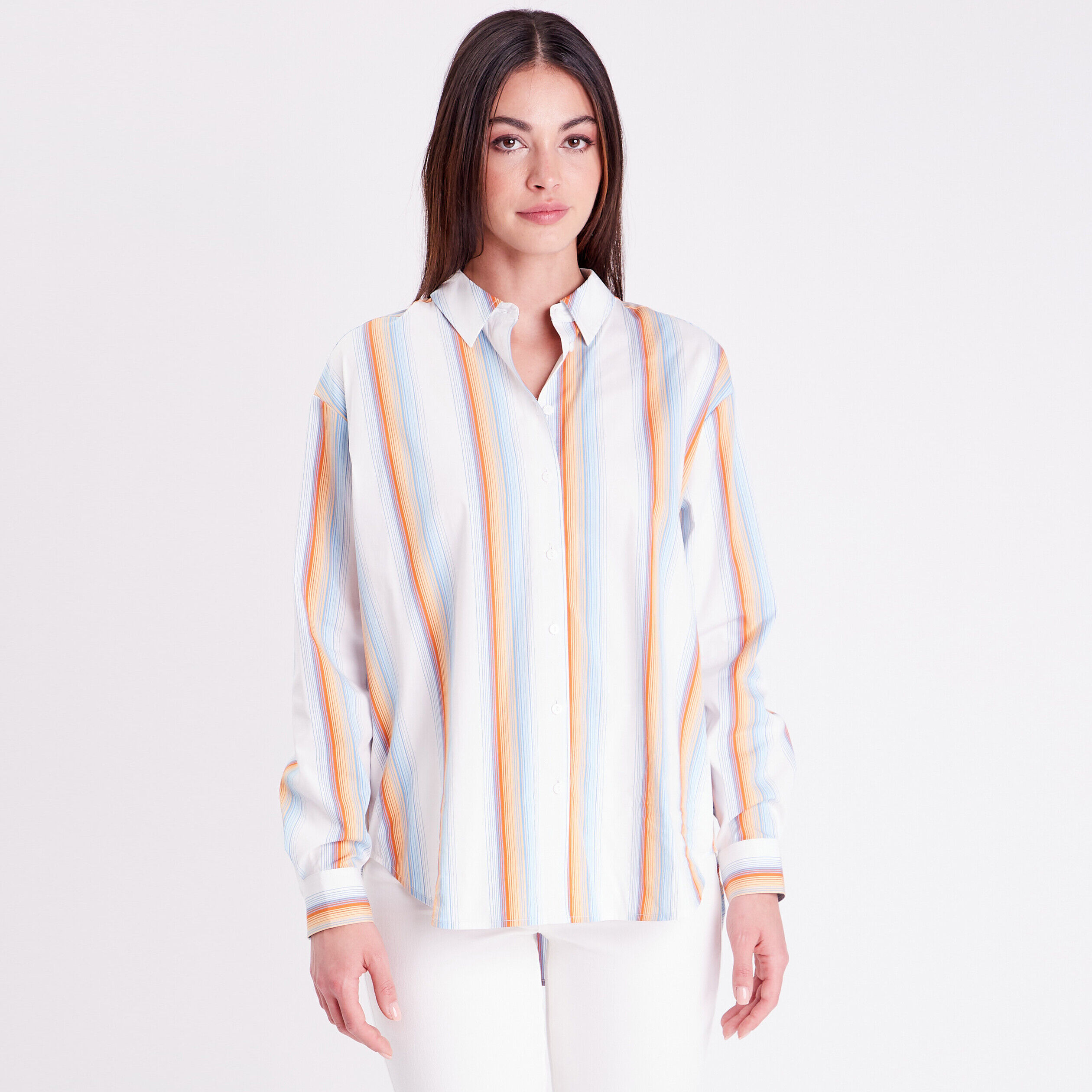 Chemise manches longues blanc femme | Cache Cache