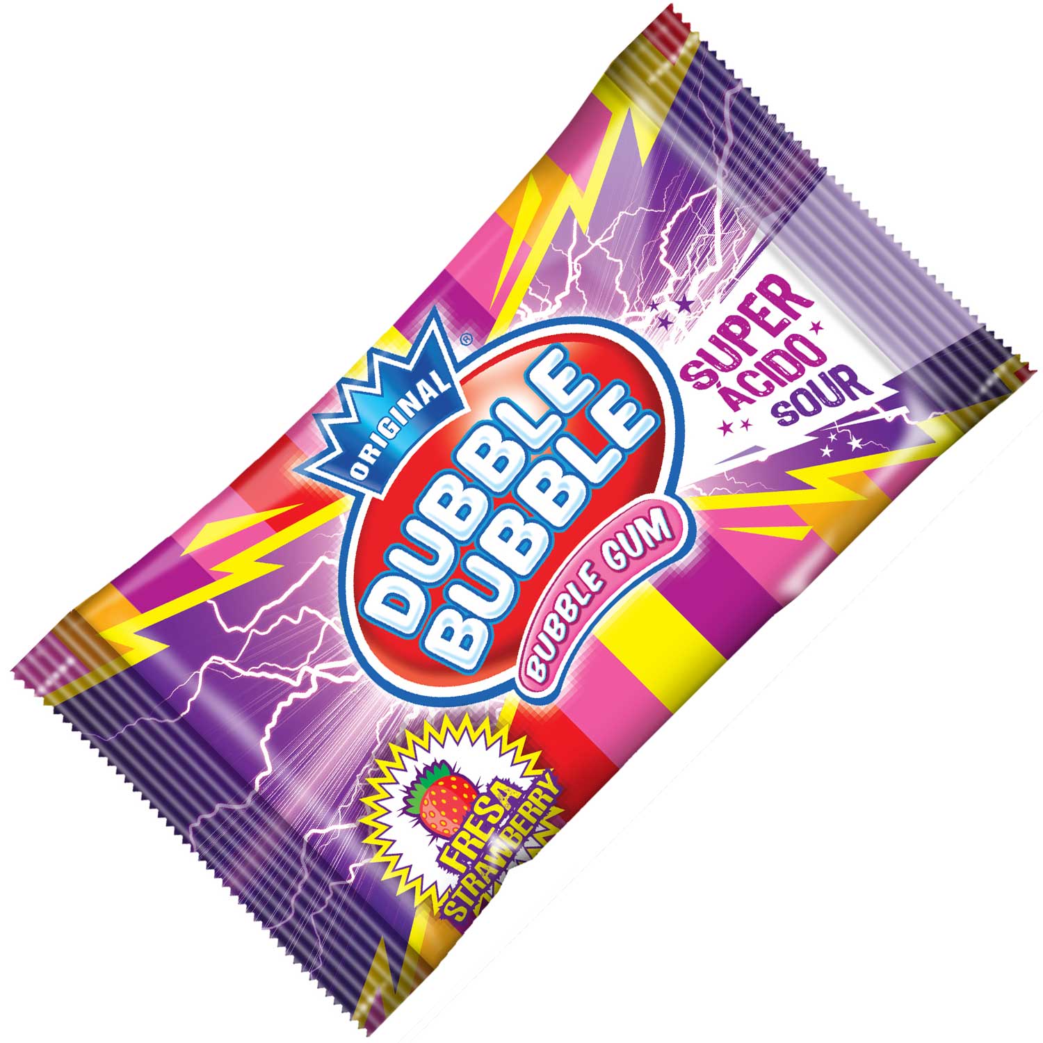 Dubble Bubble Bubble Gum Erdbeer Super Sour 150er