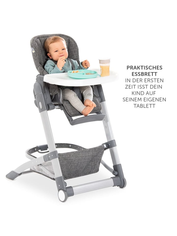 Hauck Hochstuhl & Babyliege ab Geburt - Grow Up Newborn Set in schwarz,grau günstig kaufen onesize
