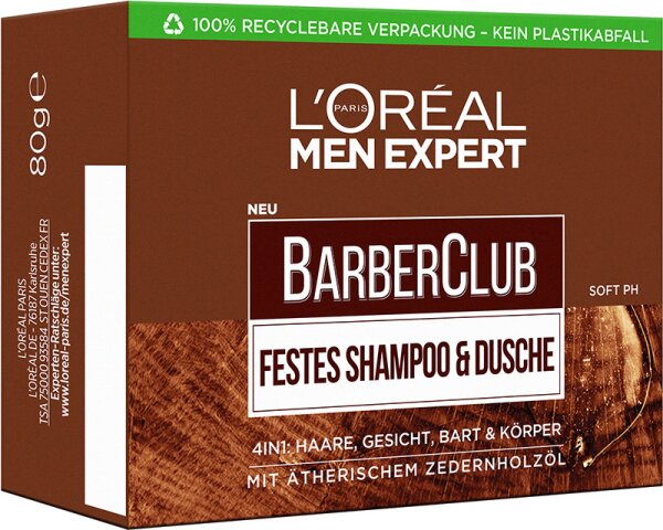L'Oréal Paris Men Expert Barber Club Festes Shampoo Rasierseife