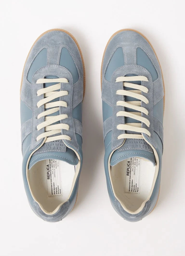 Maison Margiela Replica sneaker made of lamb leather with suede details