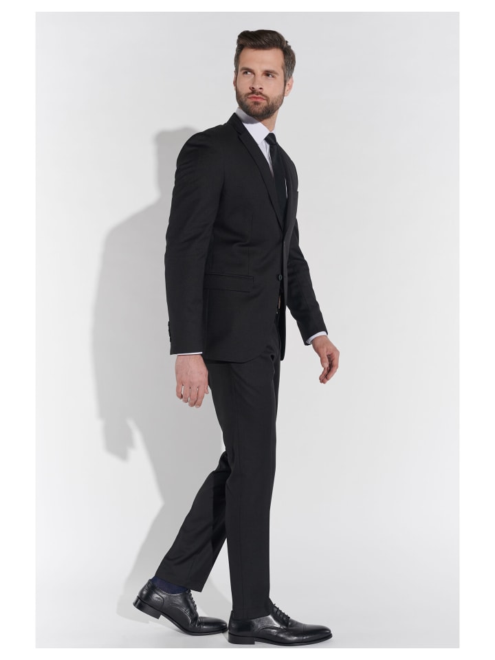 Steffen Klein Anzug SLIM FIT in schwarz günstig kaufen