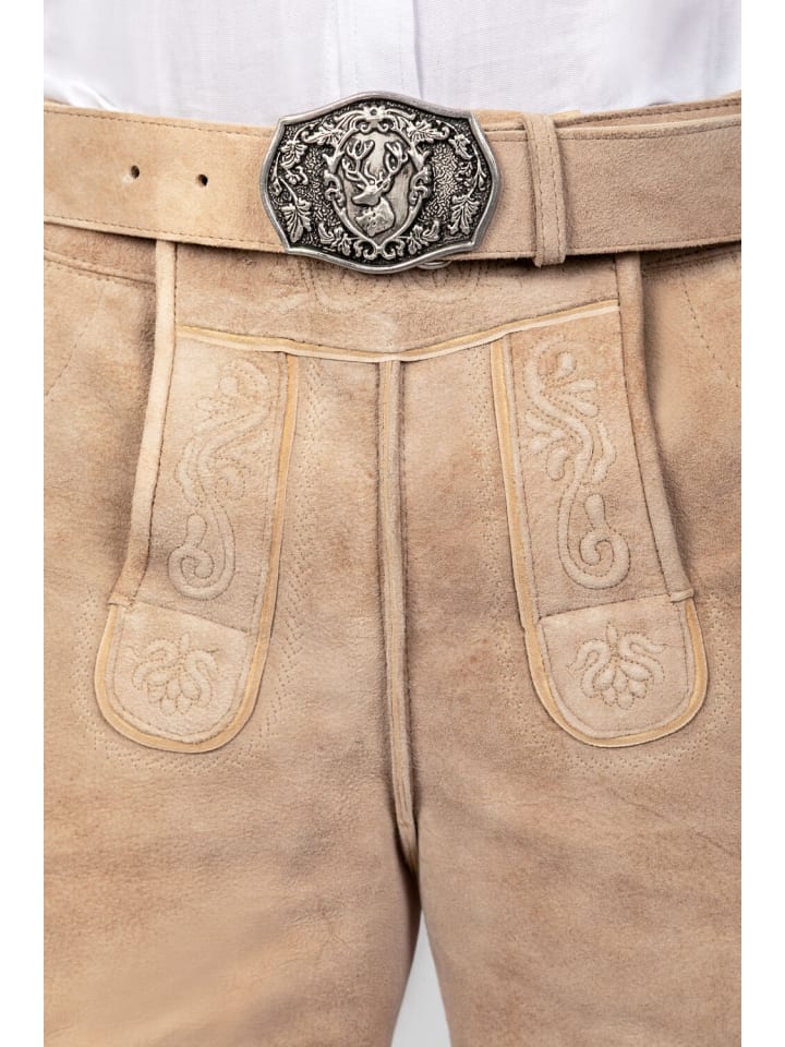 Edelnice Kurze Wildbock Lederhose Balthasar in natur günstig kaufen