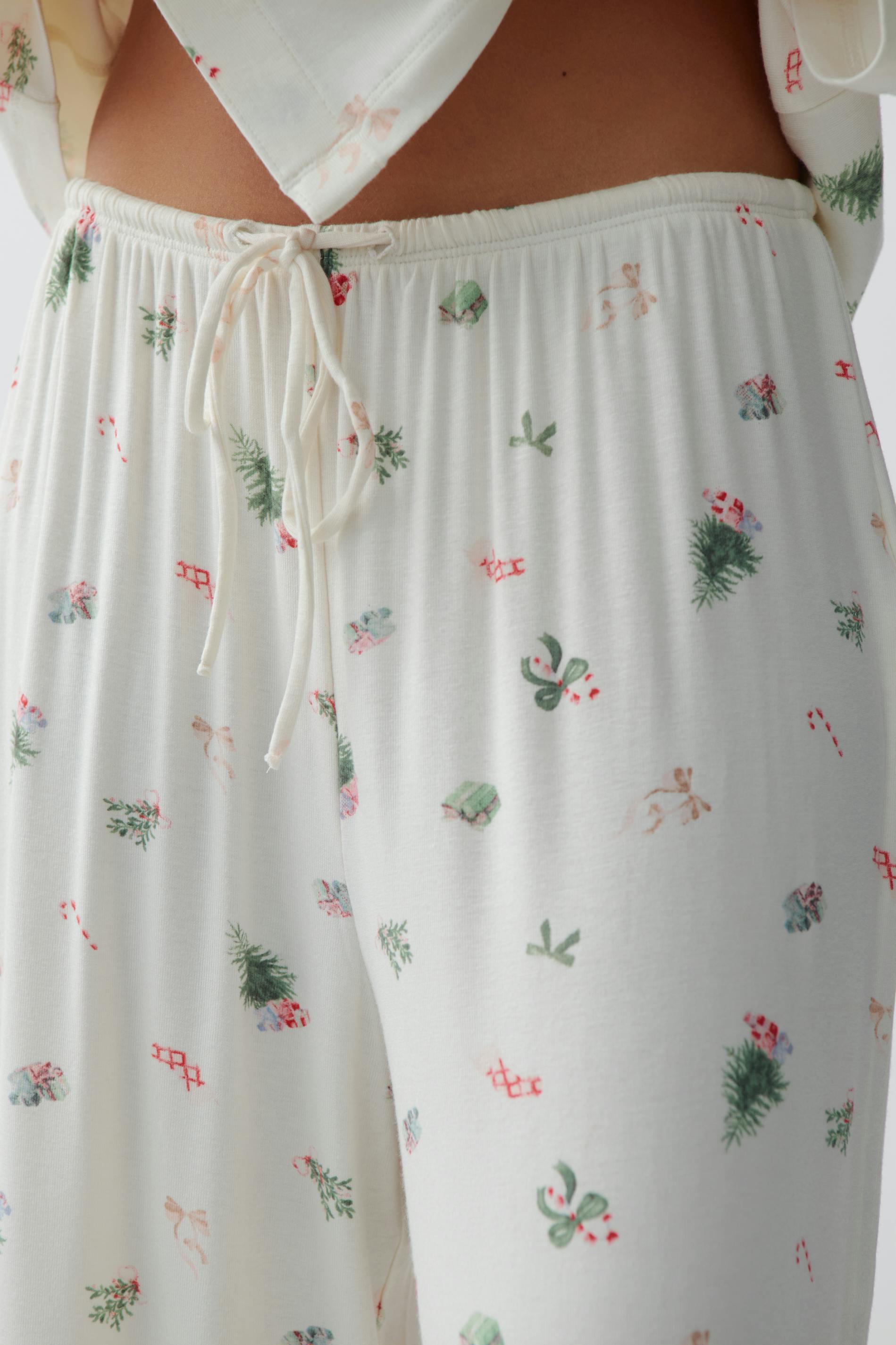 Drawstring wide trousers