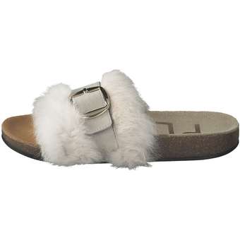 Verbenas Bali Fur Hebilla Pantolette in beige