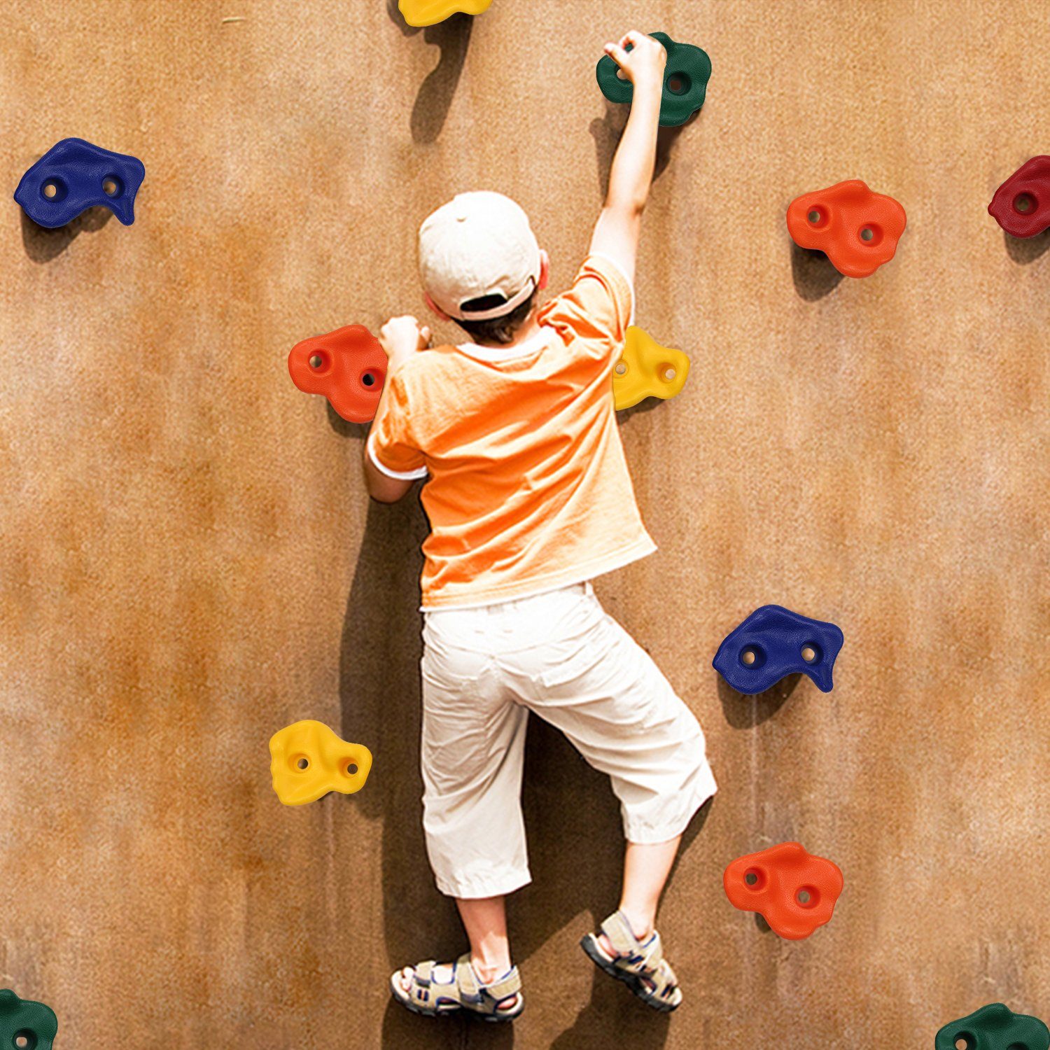 TolleTour Klettergriff Klettergriffe für Spielturm Kletterwand Klettersteine Boulderwand (10-St)