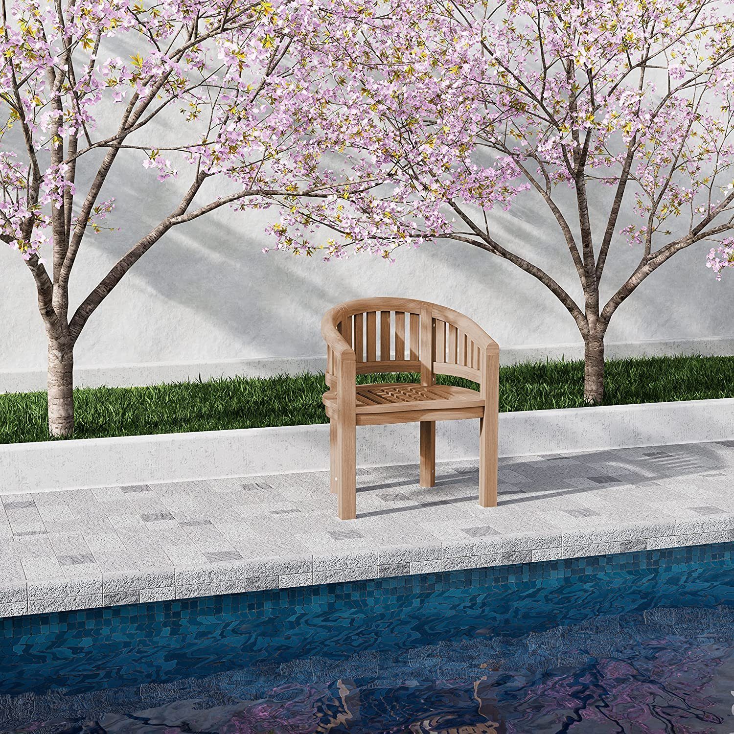 KMH Gartenstuhl TEAK Sessel *Banana* (102138)