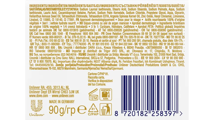 Dove Waschstück Cream Bar Seife Cream 90 g