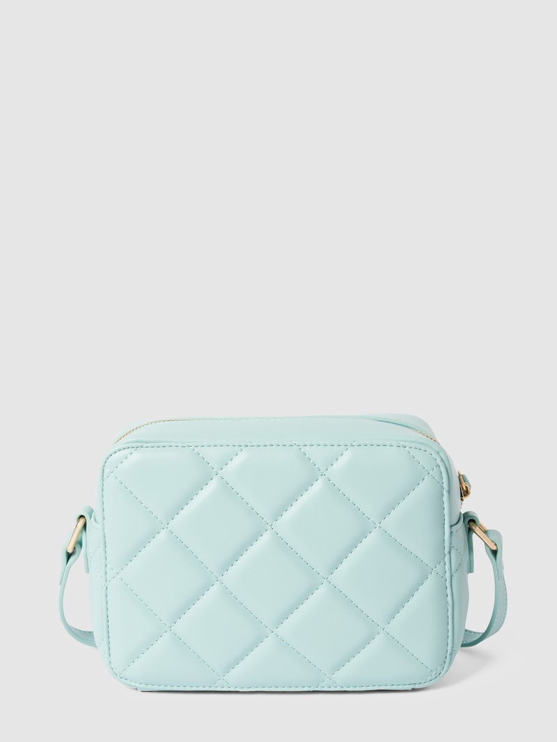 Handtasche mit Label-Details Modell 'ADA' in hellblau
