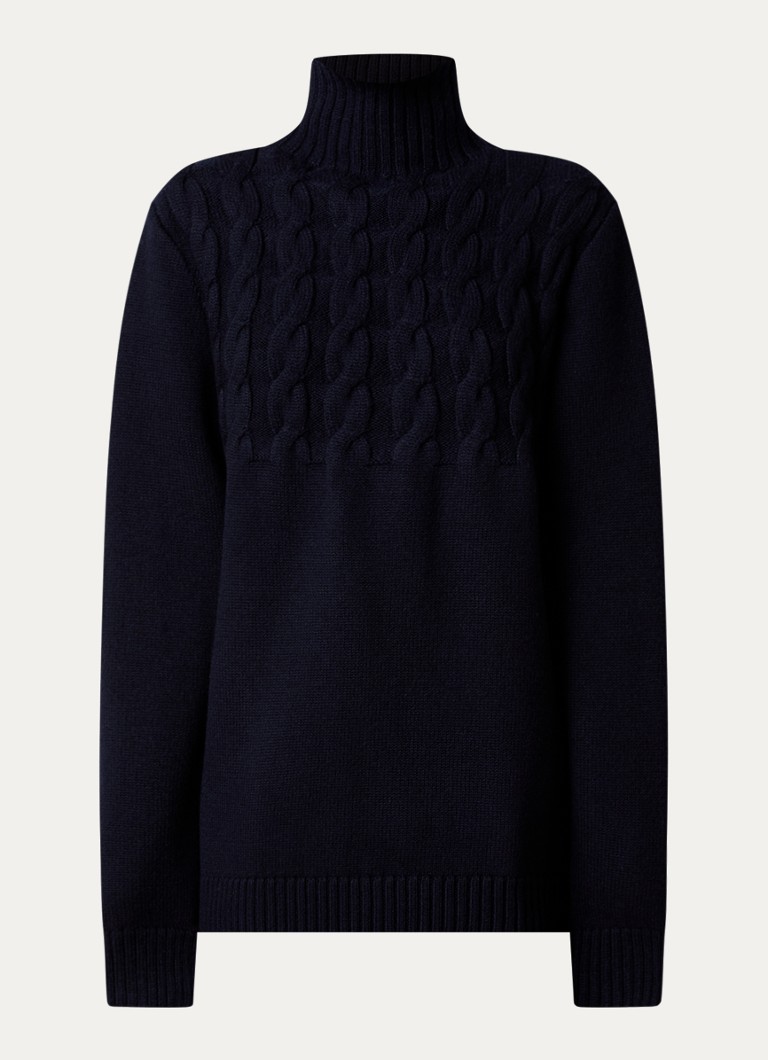 Sweter z wełny merynosów o splocie kablowym Maison Margiela