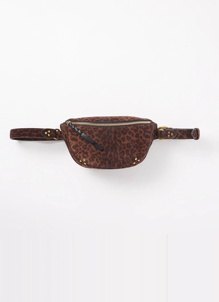 Jérôme Dreyfuss Lino Banane belt bag in calf suede with goatskin details