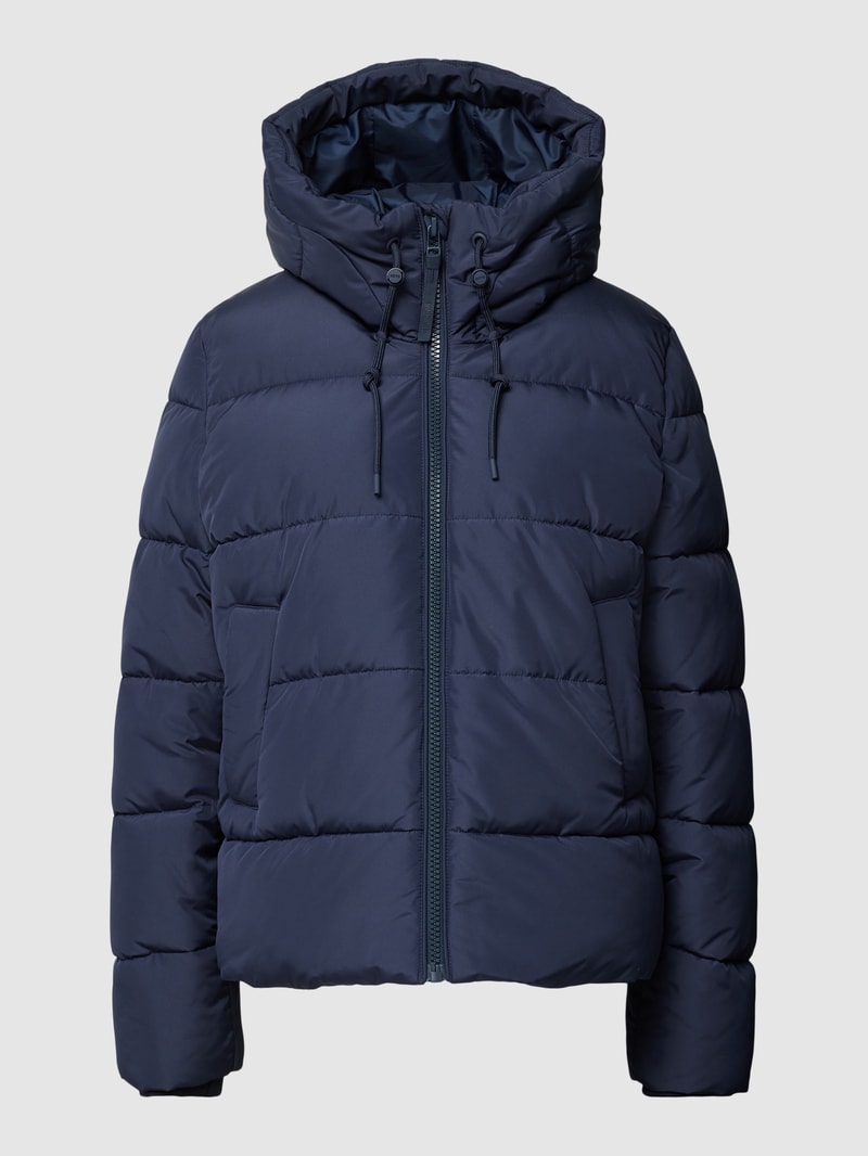 Steppjacke mit Kapuze in marineblau