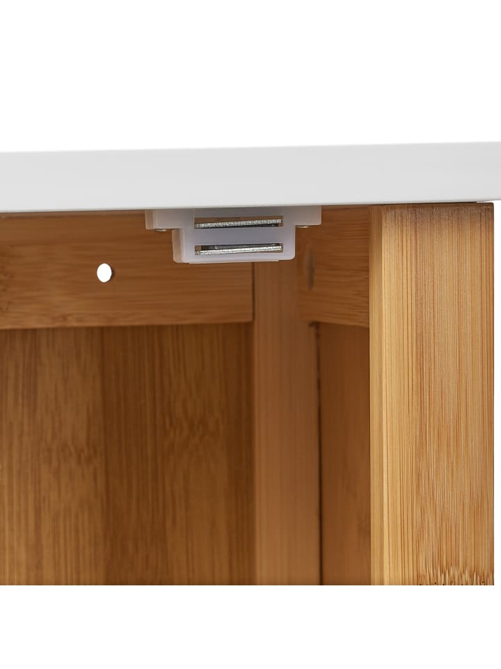 relaxdays Badezimmerschrank in Natur/ Weiß - (B)34,5 x (H)60 x (T)21 cm günstig kaufen onesize