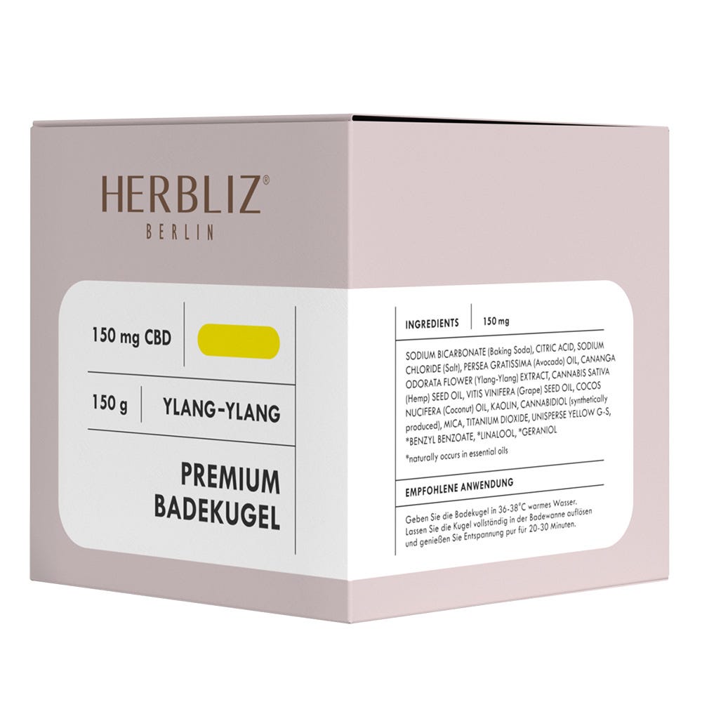 HERBLIZ Ylan-Ylang CBD Badekugel 150 g
