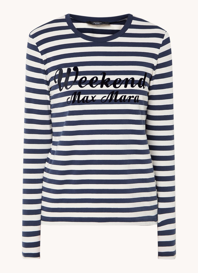MaxMara Quinoa long sleeve with flock logo print
