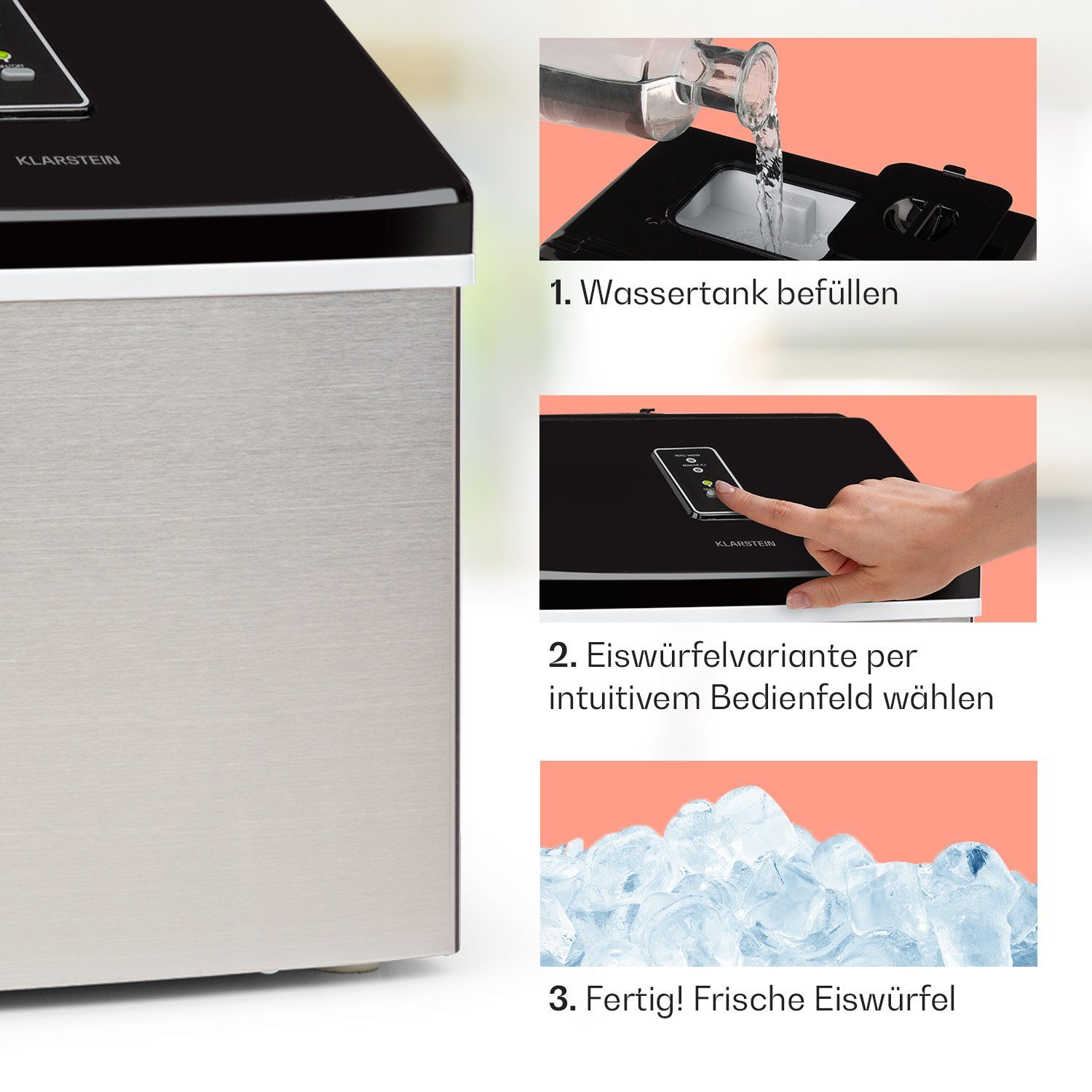 Klarstein Eiswürfelmaschine Clearcube