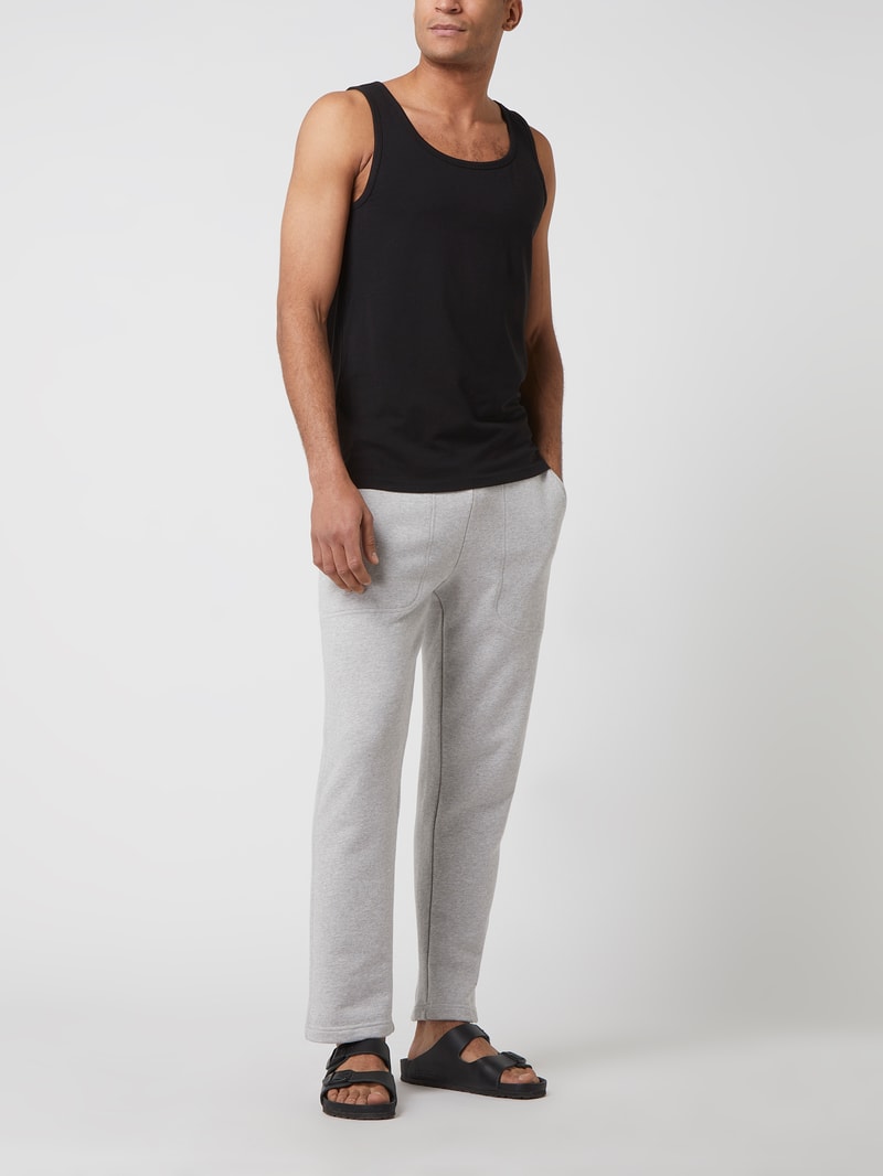 Tanktop mit Stretch-Anteil im 2er-Pack in schwarz