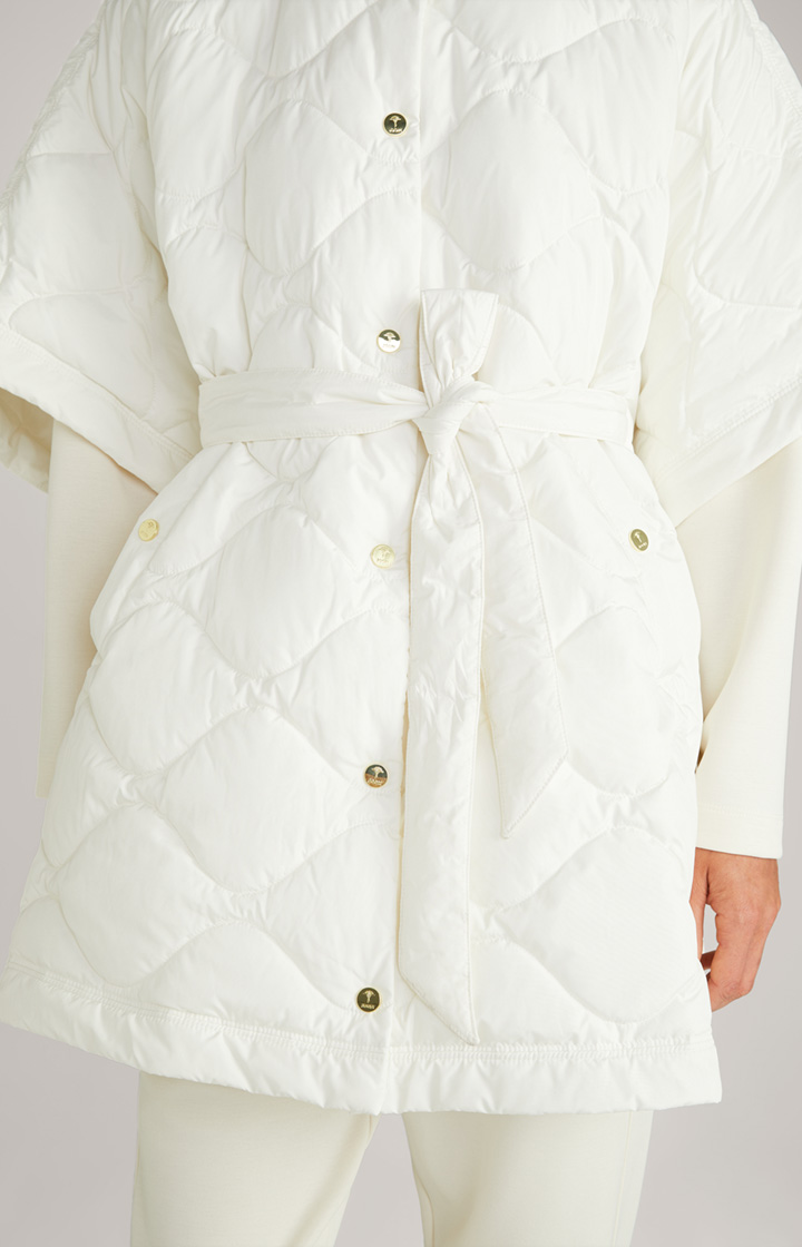 Stepp-Cape-Jacke in Offwhite