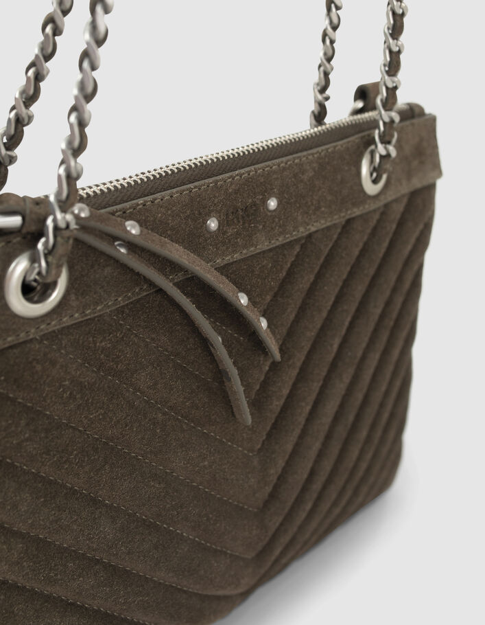 Sac cabas 1440 MEDIUM KAKI matelassé chevron femme
