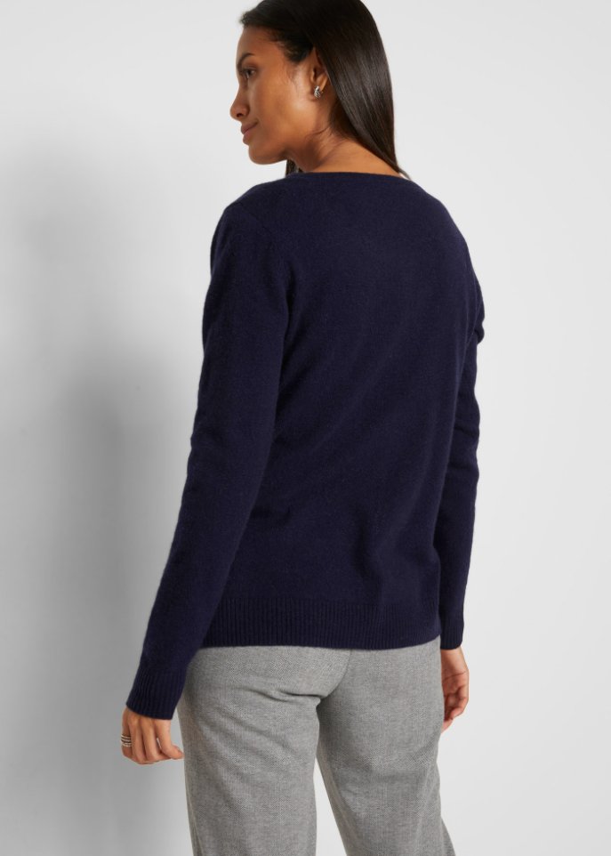 Wollstrickjacke mit Good Cashmere Standard®-Anteil