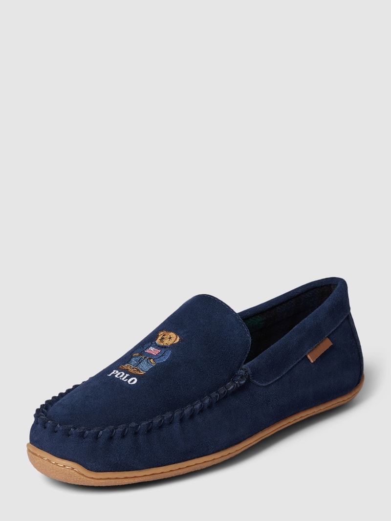 Mokassins aus Leder Modell 'BRENAN BEAR' in marineblau