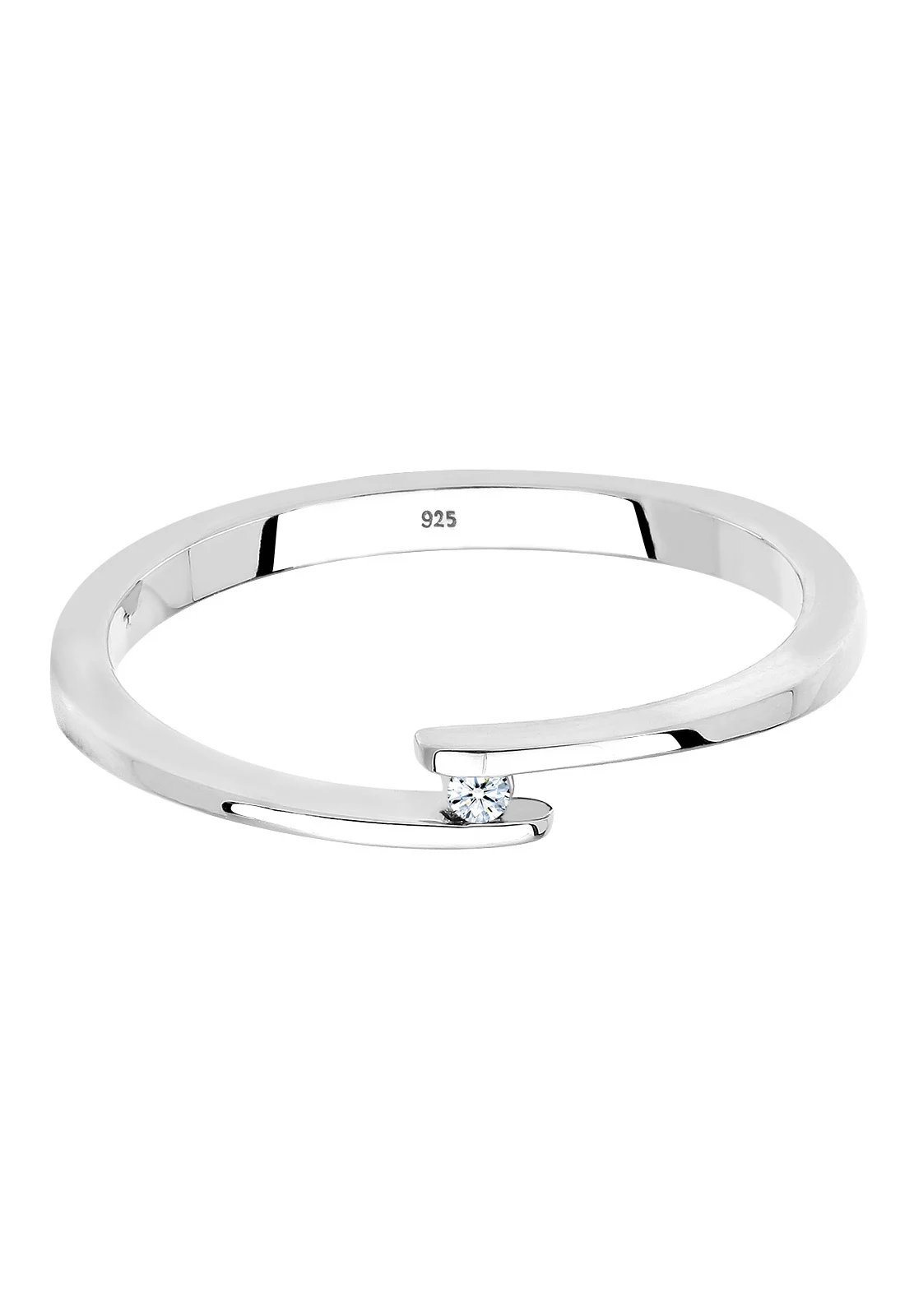 Elli DIAMONDS Elegáns eljegyzési gyémánt (0,02 karát) 925 ezüst