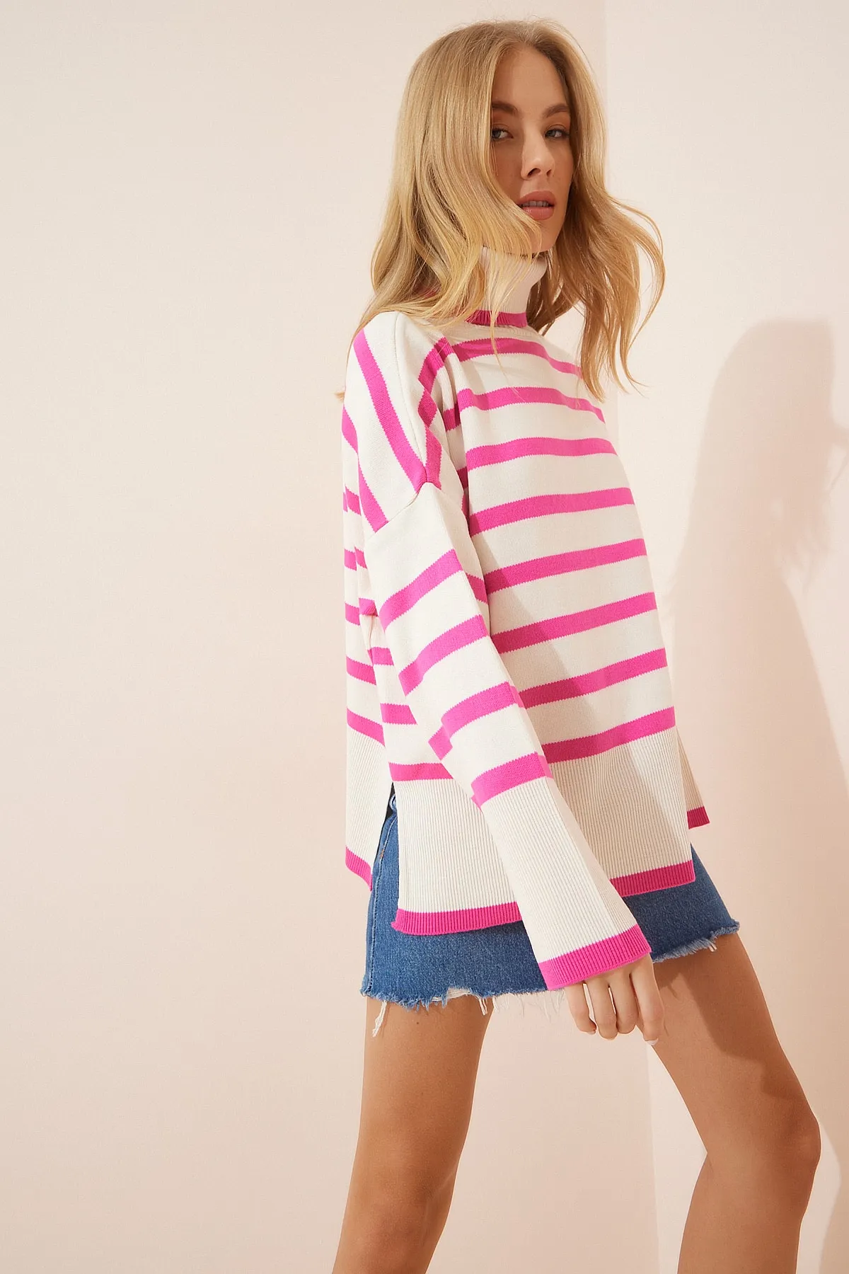 Happiness İstanbul  Pullover - Rosa - Oversized