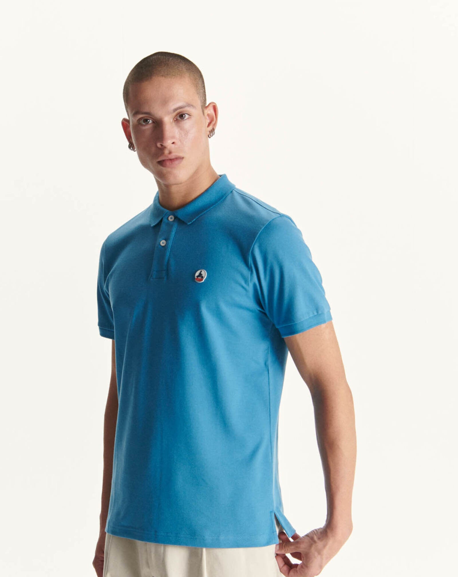 Polo en coton biologique Bleu denim Marbella